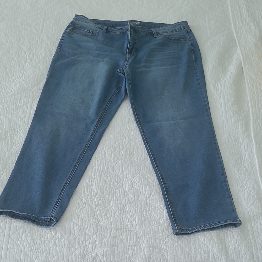 Terra & Sky Straight Leg Blue Jeans